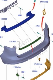 Resim Federal Power Ford Focus Grand C Max Arka Tampon 2012/2015 Orjinal Ürün 