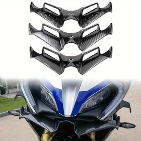 Resim Yeni Evrensel Motosiklet Kanat Dinamikleri Spoiler Kiti 2017-2013 300/250 EX300, Karbon Fiber Kanat-Dinamik Yarış Motosiklet Aksesuarları 