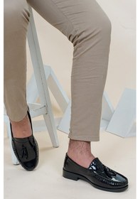 Resim Erenim Siyah Rugan Corcik Klasik Erkek Ayakkabı 36-44 