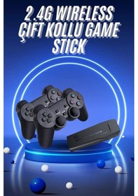 Resim Retro Game Stick Çift Kol Kablosuz i Oyun Konsolu 2.4g Uyumlu 