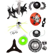 Resim Benzinli Tırpan Akrep Çapalama Aparatı 26 Mm 9 Diş + 7 Li Bahçivan Seti 