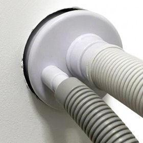 Resim Değişim Plastik "Dünyada ve Türkiye'de Tek! Çamaşır + Kurutma Makinesi Çiftli Gider Adaptörü (Sızdırmaz Tasarım)." 