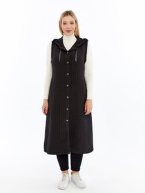 Resim Kadın Büyük Beden Kapitone Yelek - Taş / 4XL 
