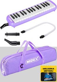 Resim Midex ML-32PU 32 Tuşlu Metod Hediye Mor Melodika Seti 