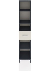 Resim Hyperion Dolap 4 Raflı Tek Çekmeceli 44x44x221 Antrasit-aytaşı Antrasit 