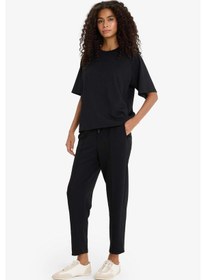 Resim Defacto Regular Fit Beli Bağcıklı Cepli Eşofman Altı F9277ax25hsbk81 Siyah-bk81 