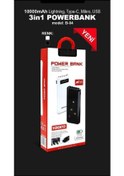 Resim 10.000 bin mAh Göstergeli Kablolu Powerbank 