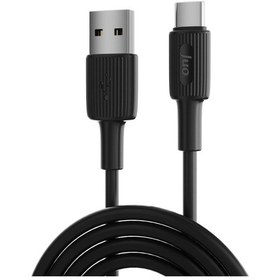 Resim Juo JCBS122-B 12w Usb-a To Type-c Silikon Hızlı Şarj Ve Data Kablosu Siyah 2 Metre 