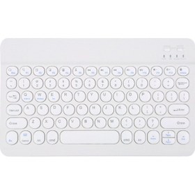 Resim Bt Klavye Şarj Edilebilir Sessiz Çoklu Sistem Uyumluluğu Çok Fonksiyonlu Tuş Uyumluluğu Bt Klavye + Usb Kablo Beyaz 