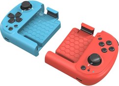 Resim Portable Left And Right Separation Gamepad Wireless Bluetooth Compatible Gamepad Joystick For Android Smartphone PC TV MOCUTE-061(Blue red ) 