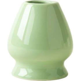 Resim Yeşil Seramik Matcha Çay Fırçası, Bambu Tutucu ve Köpürtücü Seti 