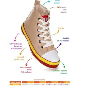 Resim Kiko Kids Pant Günlük Bağcıklı Fermuarlı Kız Bebek Spor Ayakkabı Ten Ten 