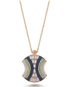 Resim Zirkon Taşlı Nazar Boncuğu Kolye (498587599) 