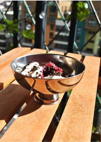 Resim 2 Adet Paslanmaz Çelik Dondurma Kasesi / Pilav Ölçeği 10 Cm 