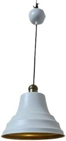 Resim Dylight Retro Metal Eskitme Duylu Beyaz içi Gold Tekli Sarkıt Avize Çap.27 cm siyah dy1169 