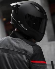 Resim LS2 Rapıd 2 Race Mat Siyah Kask (SİYAH CAM + SPOILER) 