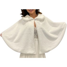 Resim Pelerin Düğünlük Model 2 - Beyaz Gelin Kürk Etol Bolero 