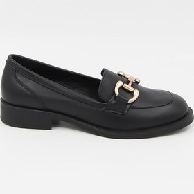 Resim X-trend D322 Deri Kadın Babet - Siyah Siyah 