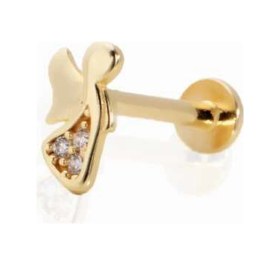 Resim Cherry By Özkonak Taşlı Melek Figür Tragus Piercing Sarı 