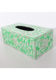 Resim Anita Sedefli Dikdörtgen Peçetelik 23x12x8,5 Cm Yeşil 