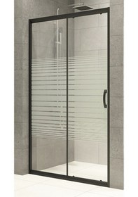 Resim Durul Duşakabin Ön Cephe Siyah 5mm Çizgili Yükseklik 190 Cm Siyah 