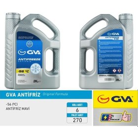 Resim Gva-9930233 Antifiriz 3 Lt -56 C Mavi Koli 6 Ad 