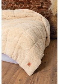 Resim Cotton Box Tek Kişilik Peluş Yorgan Krem 155x215 