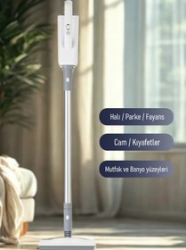 Resim TMARK 10-in-1 Çok Fonksiyonlu Buharlı Temizlik Makinesi – 1500 W, 5 m Kablo, Gri (Türkiye Garantili) 