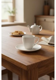 Resim Bambum Karizma - 6 Kişilik Kahve Fincan Takımı Beyaz 