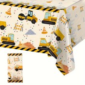 Resim 1 adet, İnşaat Temalı Masa Örtüsü, 220*130cm, Plastik Makine Yapımı Masa Örtüsü, Buldozer ve Traktör Tasarımı, Doğum Günü, Bebek Duşu, Yıldönümü, Genel Parti Dekoru için Tek Kullanımlık 