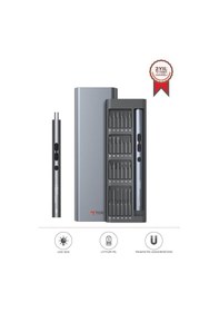 Resim Torima Tts-04 48 Parça Şarjlı Hassas Tornavida Seti Led Işıklı, Mıknatıslı Alüminyum Kasa, Type-c 