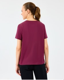 Resim Skechers W Light Fabric T-shirt Kadın Bordo Tshirt S2520239-3877 Bordo 