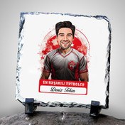 Resim Karikatürlü En Başarılı Erkek Futbolcu Dekoratif Taş 