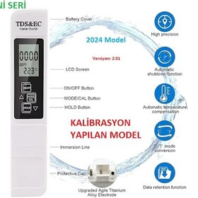 Resim Ec/ppm Metre Tds Ölçer-su Kalitesi Ölçer Versiyon 2.01 Kalibrasyo 