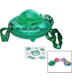 Resim Ufo Modeli Renkli Mika Kristal Suluk Matara Pipetli - Taşıma Askılı 550ML ( Herhangi Bir Renk Gönderilir ) (5263) 