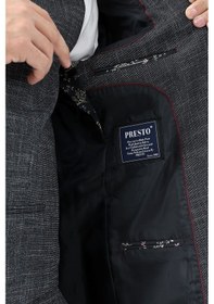 Resim Presto Erkek Yelekli Slimfit Takım Elbise 6 Drop Siyah 788-001 Siyah 