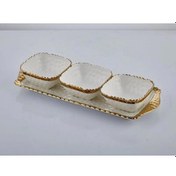 Resim Lamedore Hammered Whıte Gold 3lü Kahvaltılık Seti 