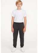 Resim Beli Lastikli Erkek Çocuk Jogger Eşofman Altı - Alc St09273 Füme 