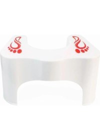 Resim Mc Blue Beyaz Kırmızı Klozet Taburesi 