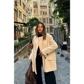 Resim Modadua Camel Tüylü Yumoş Kaban 