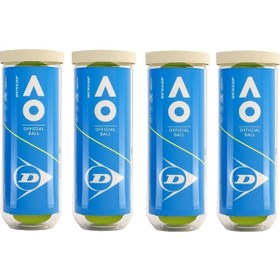 Resim Dunlop Australian Open 3'lü 4 Kutu Tenis Topu 