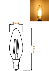Resim Osram Ledvance 4.8W (40W) Dim Rustik Led Mum Ampul - Sarı Işık Işığı Ayarlanabilir 