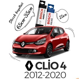 Resim Bosch Aerotwin Renault Clio 4 2012 - 2020 Ön ve Arka Silecek Seti 
