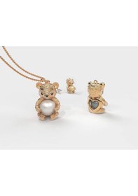 Resim 9-10 Mm Aaa Siyah Incili Rose Teddy Hug Kolye Seti (407551515) 