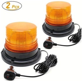 Resim Cloudstore Kehribar Led Amber Manyetik Işık 12 24v Güvenlik Mini Beacon Kamyon Forklift 