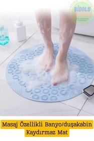 Resim Granvex Masajlı Banyo Duş Kaydırmaz Matı Pedi Silikon Vantuzlu Paspas Duşakabin Paspası. Ayak Kaydırmaz 