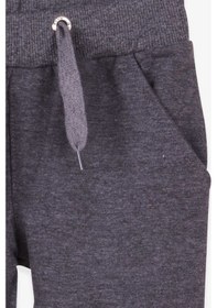 Resim Breeze Erkek Çocuk Eşofman Altı Cepli 3-8 Yaş, Koyu Gri Melanj Gri 