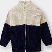 Resim Defacto Erkek Bebek Renk Bloklu Dik Yaka Fermuarlı Triko Hırka F2350a525auer42 Ekru 