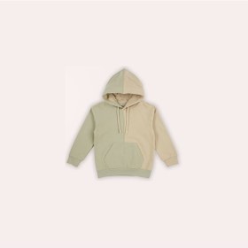 Resim Panço Erkek Çocuk Kontrast Parçalı Kapüşonlu Sweatshirt 2421bk08009-4701 001 Bej 