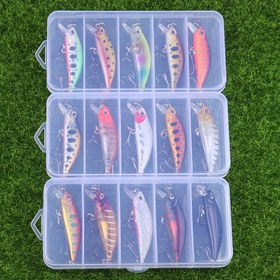 Resim 5 adet/ kutu Mini Minnow Yem, Bionik Balık Yemi, Yapay Sert Yem, Balıkçılık Aksesuarları 